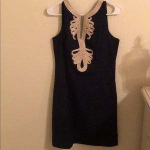 Navy and gold Lily Pulitzer dress